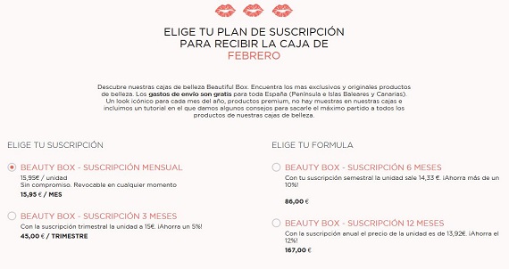 beautiful box precios