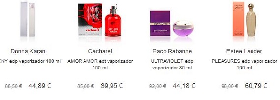 Perfumes San Valentín sin gastos de envío